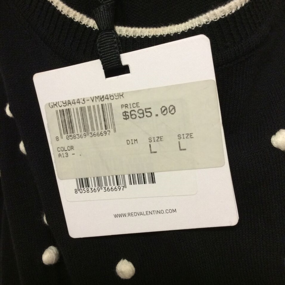 NEW B&W Red Valentino Polka Dot Dress - Picture 7 of 7